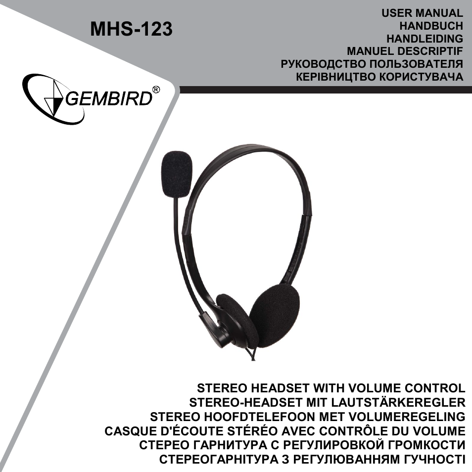 Gembird MHS-123 User Manual | 8 pages