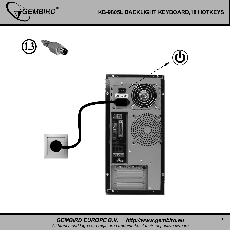 Gembird KB-9805LU-R User Manual | Page 5 / 14