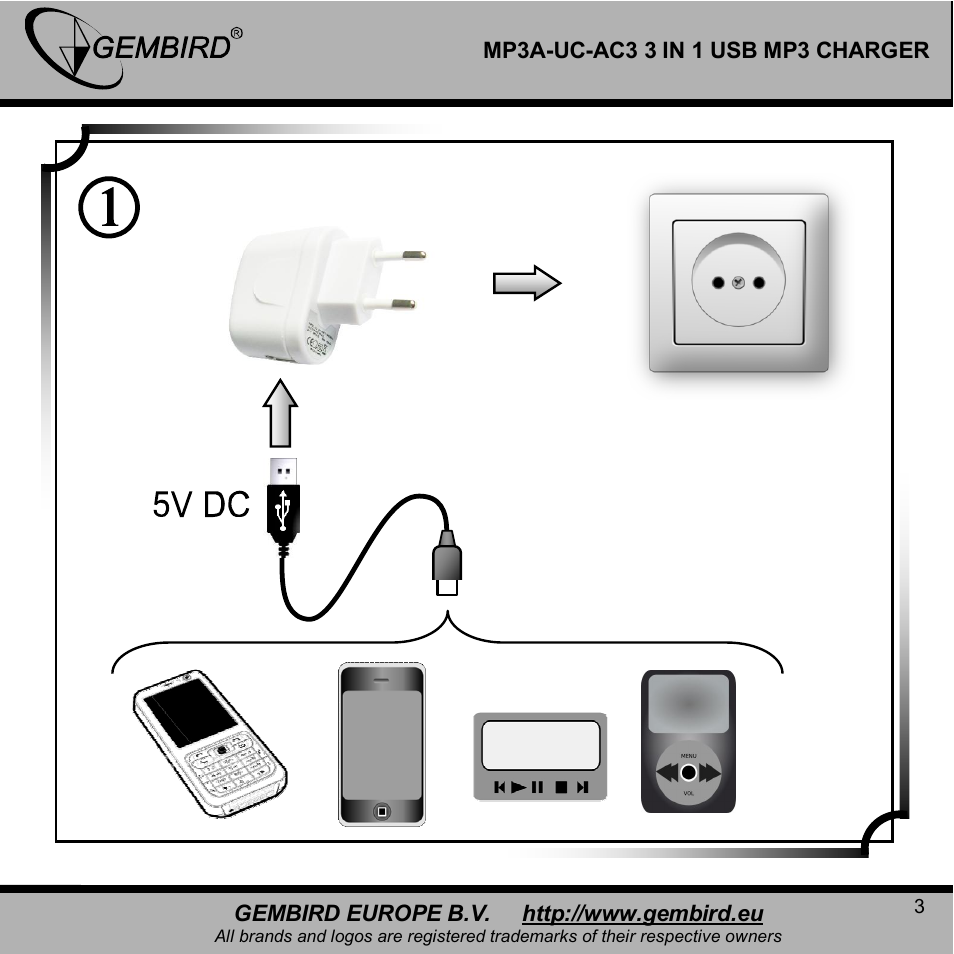 Gembird MP3A-UC-AC3 User Manual | Page 3 / 10