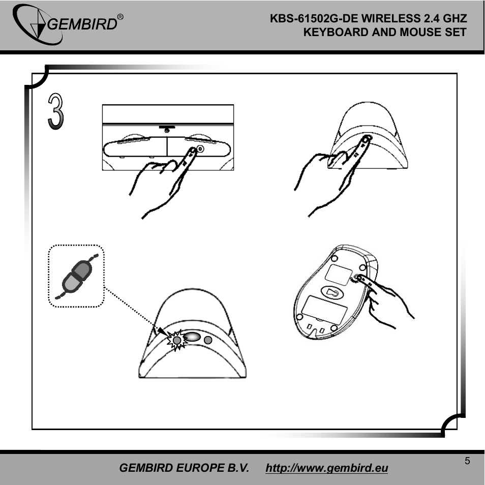 Gembird KBS-61502G-DE User Manual | Page 5 / 12