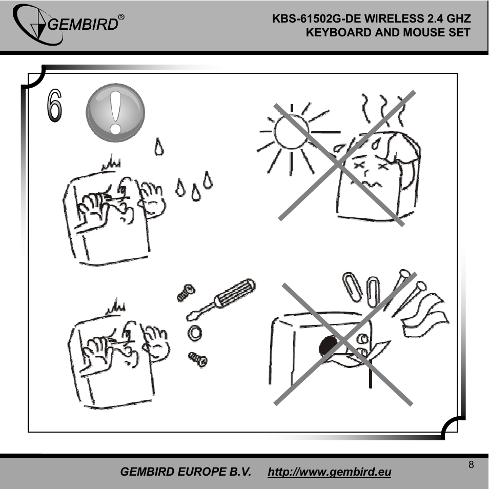 Gembird KBS-61502G-DE User Manual | Page 8 / 12