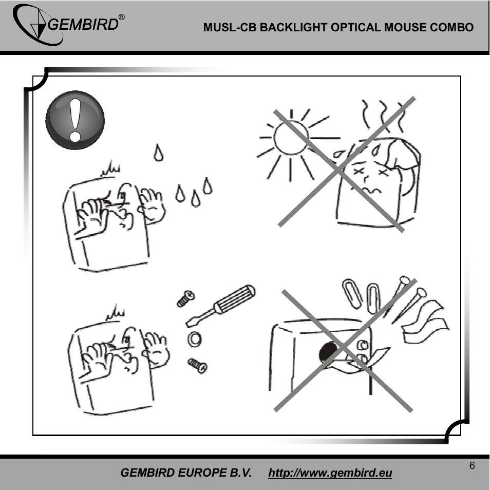 Gembird MUSL-CB User Manual | Page 6 / 12