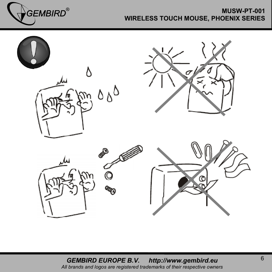 Gembird MUSW-PT-001 User Manual | Page 6 / 12