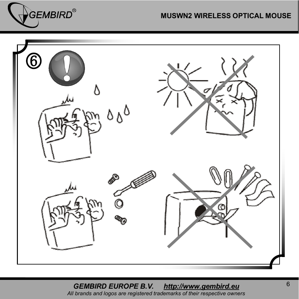 Gembird MUSWN2 User Manual | Page 6 / 11