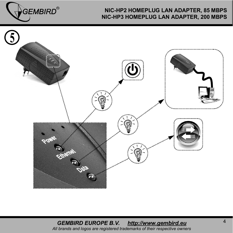 Gembird NIC-HP3 User Manual | Page 4 / 12