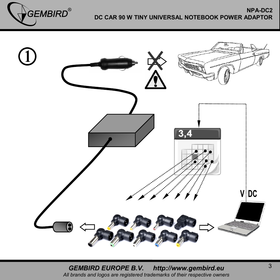 Gembird NPA-DC2 User Manual | Page 3 / 11