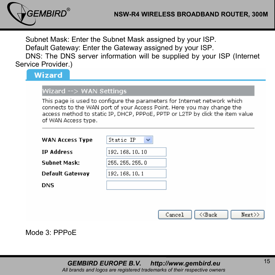 Gembird NSW-R4 User Manual | Page 15 / 49