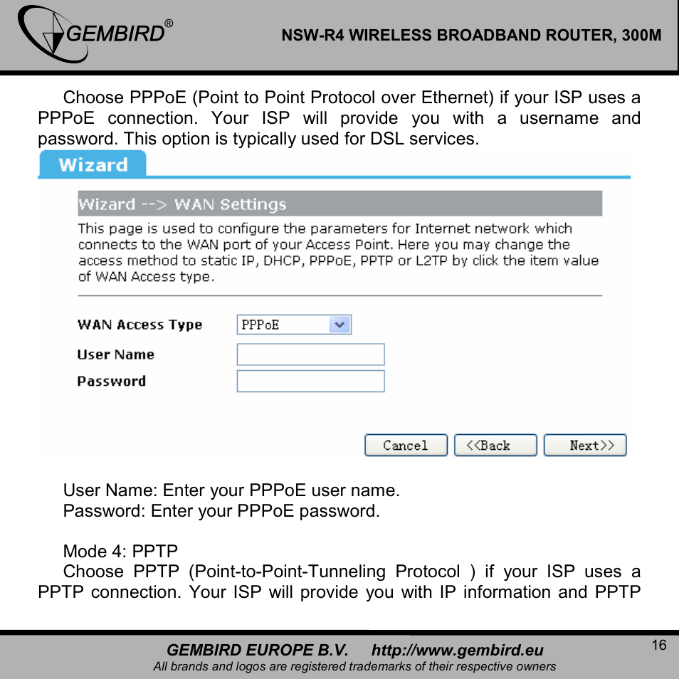 Gembird NSW-R4 User Manual | Page 16 / 49