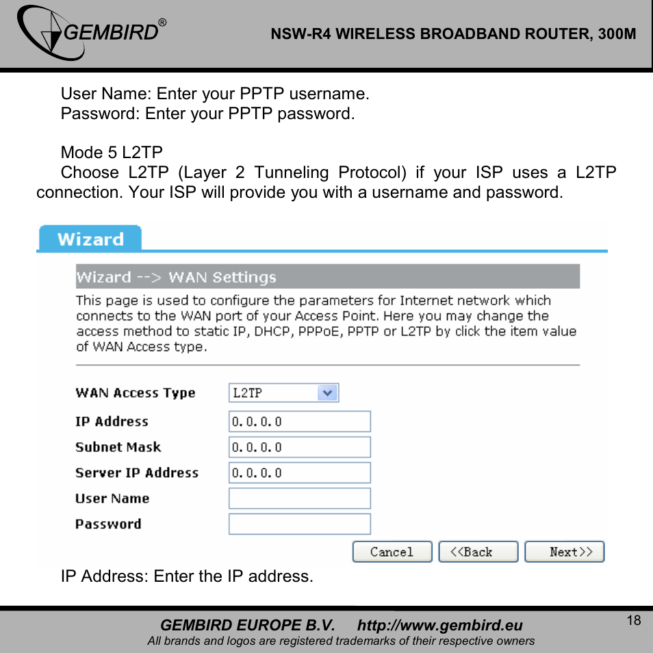 Gembird NSW-R4 User Manual | Page 18 / 49