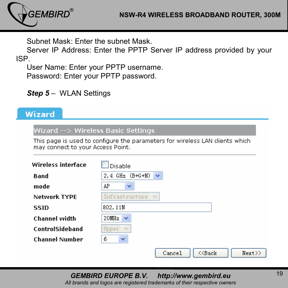 Gembird NSW-R4 User Manual | Page 19 / 49
