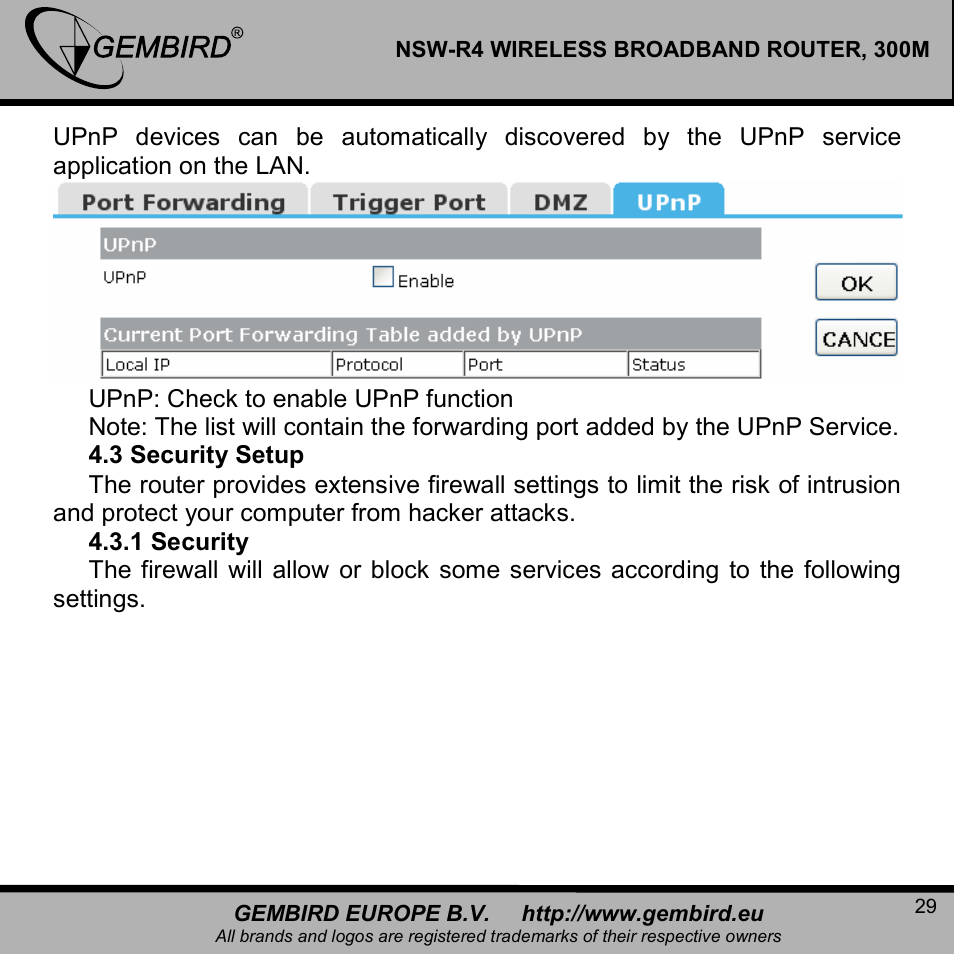 Gembird NSW-R4 User Manual | Page 29 / 49