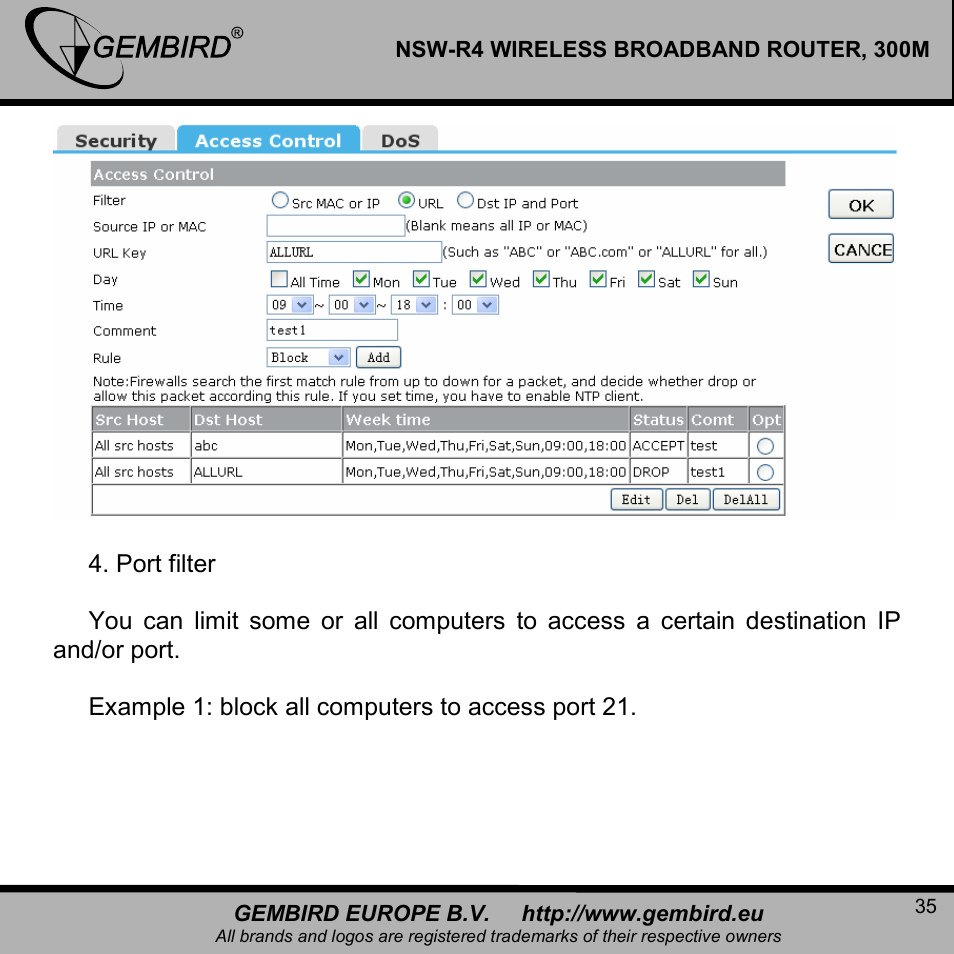 Gembird NSW-R4 User Manual | Page 35 / 49