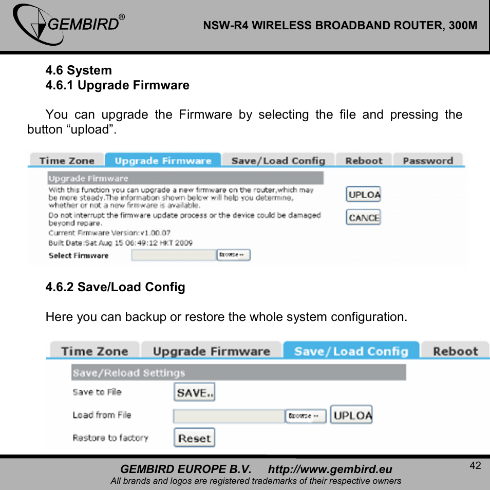 Gembird NSW-R4 User Manual | Page 42 / 49
