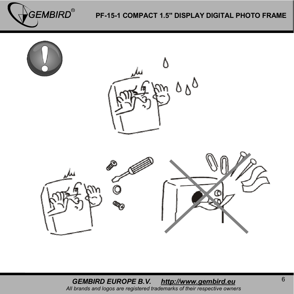 Gembird PF-15-1 User Manual | Page 6 / 11