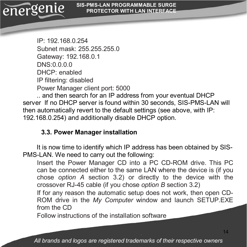 Gembird SIS-PMS-LAN User Manual | Page 14 / 64