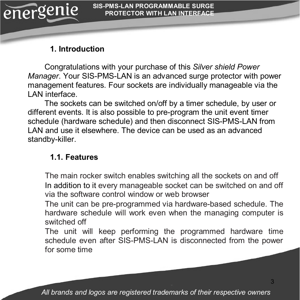 Gembird SIS-PMS-LAN User Manual | Page 3 / 64
