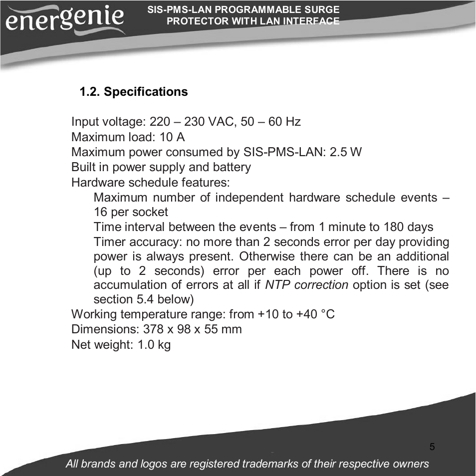 Gembird SIS-PMS-LAN User Manual | Page 5 / 64