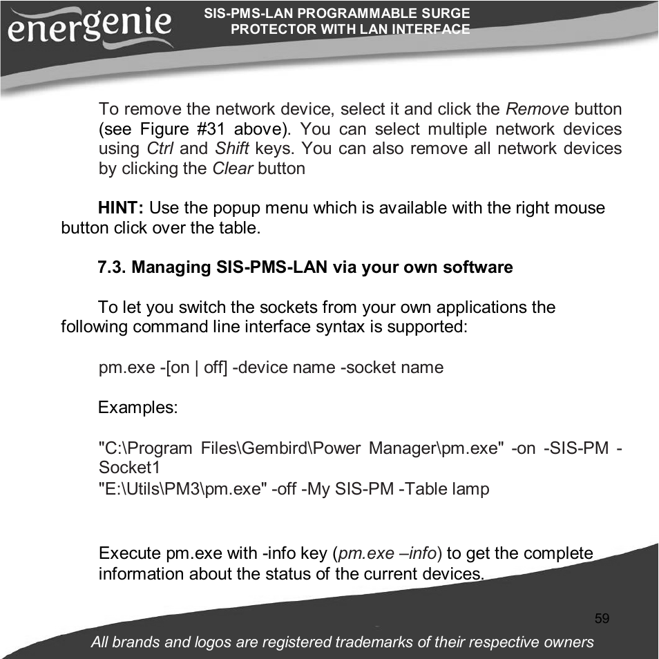 Gembird SIS-PMS-LAN User Manual | Page 59 / 64
