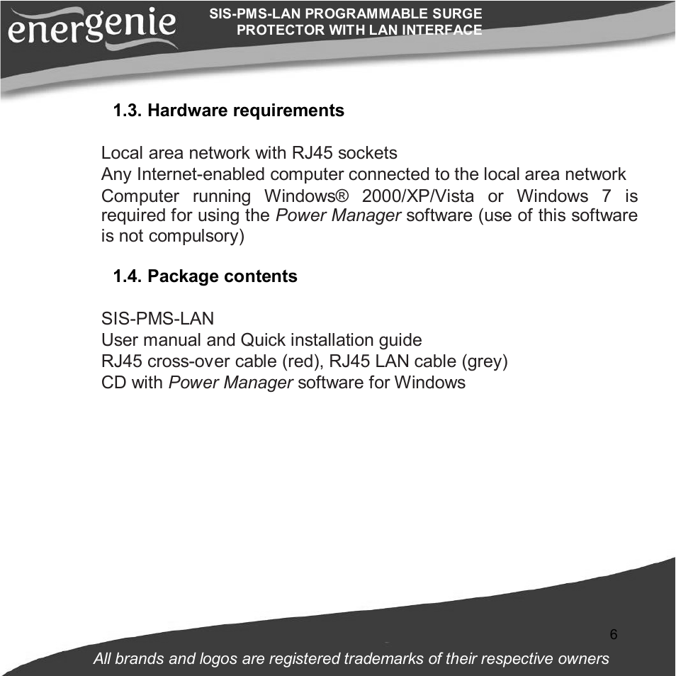 Gembird SIS-PMS-LAN User Manual | Page 6 / 64