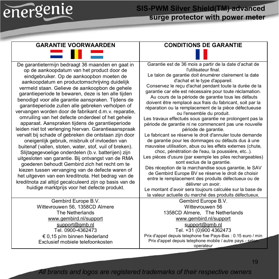 Gembird SIS-PWM User Manual | Page 19 / 20