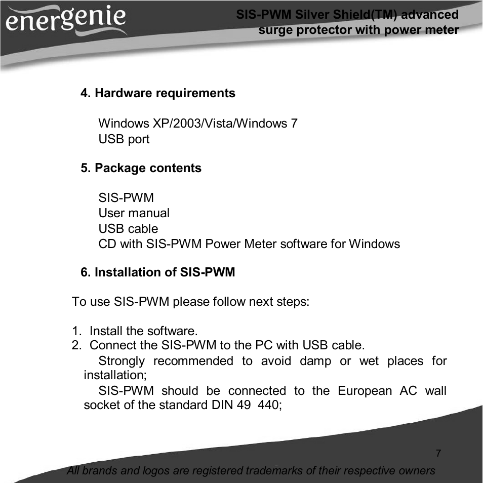 Gembird SIS-PWM User Manual | Page 7 / 20
