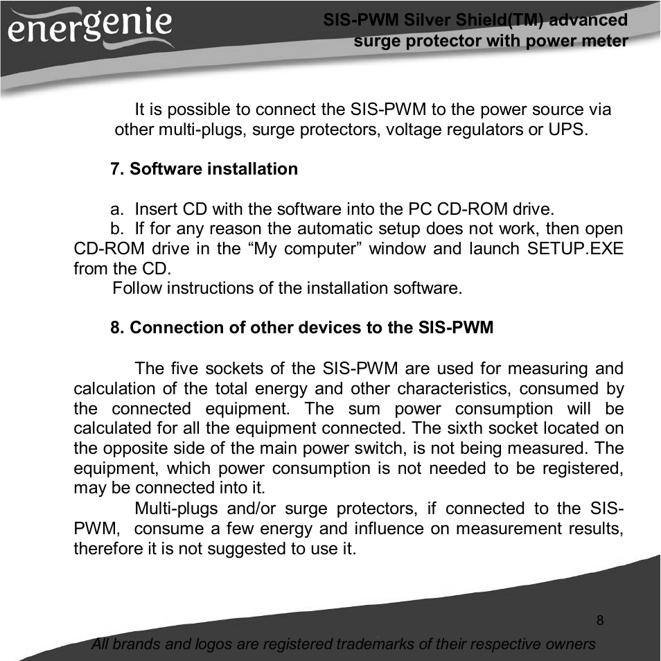 Gembird SIS-PWM User Manual | Page 8 / 20