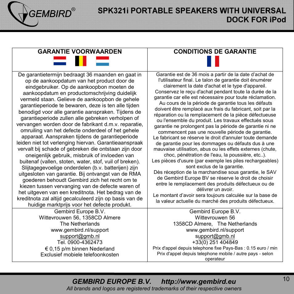 Gembird SPK321i User Manual | Page 10 / 11