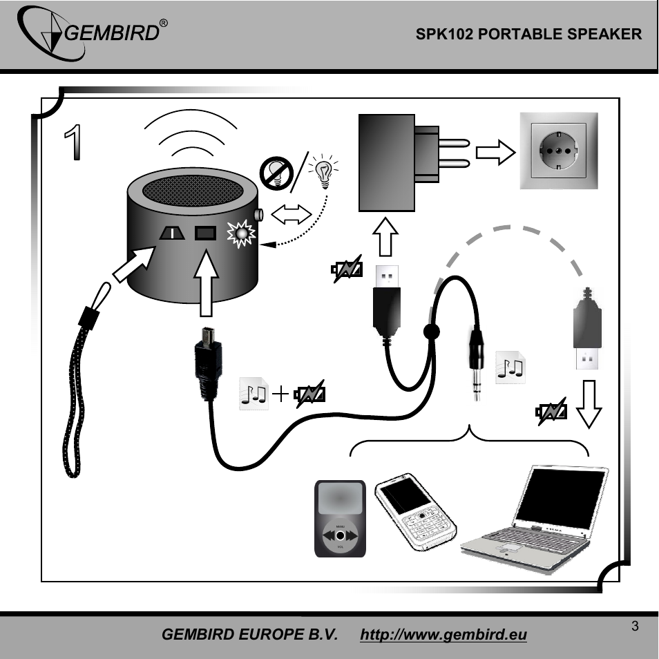 Gembird SPK102 User Manual | Page 3 / 9