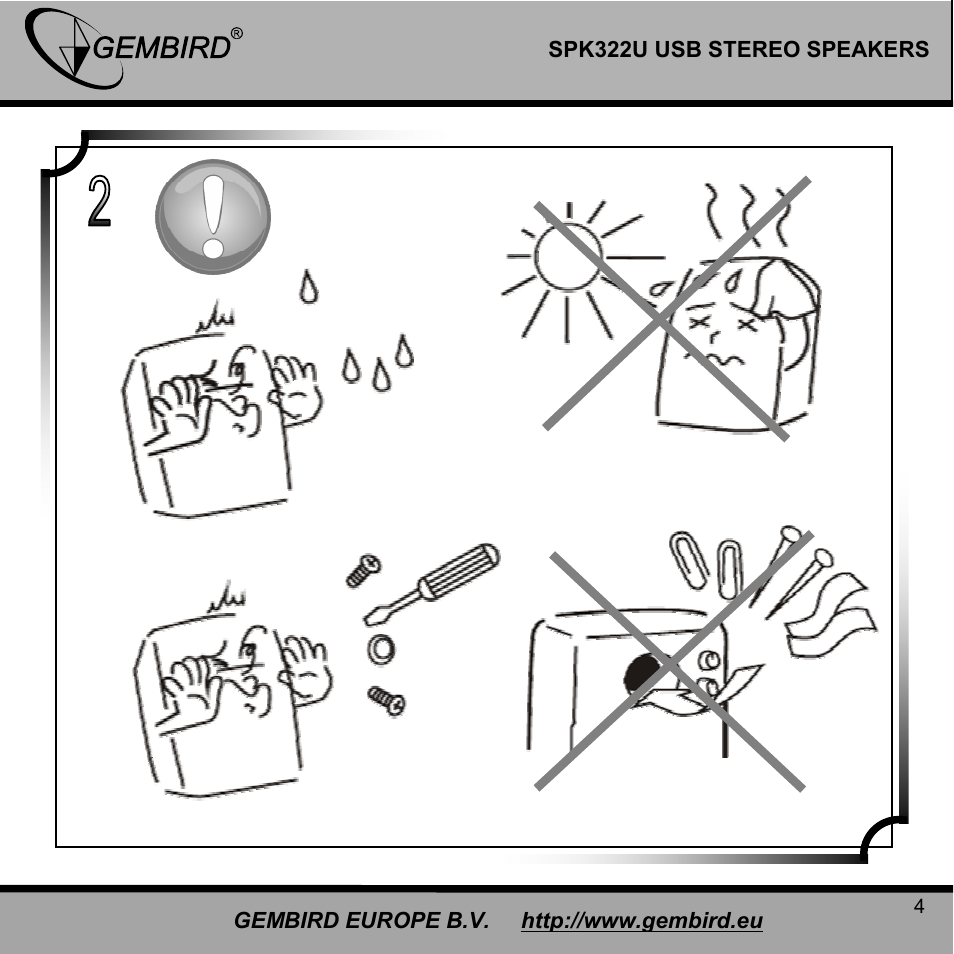 Gembird SPK322U User Manual | Page 4 / 8