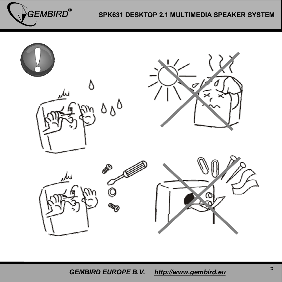 Gembird SPK631 User Manual | Page 5 / 10