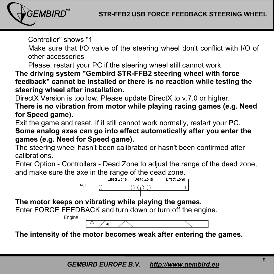 Gembird STR-FFB2 User Manual | Page 8 / 12