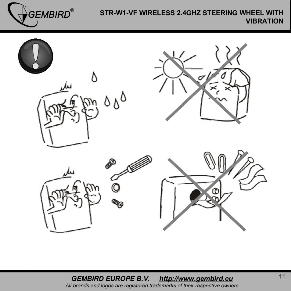 Gembird STR-W1-VF User Manual | Page 11 / 16