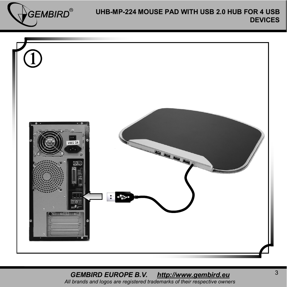 Gembird UHB-MP-224 User Manual | Page 3 / 11