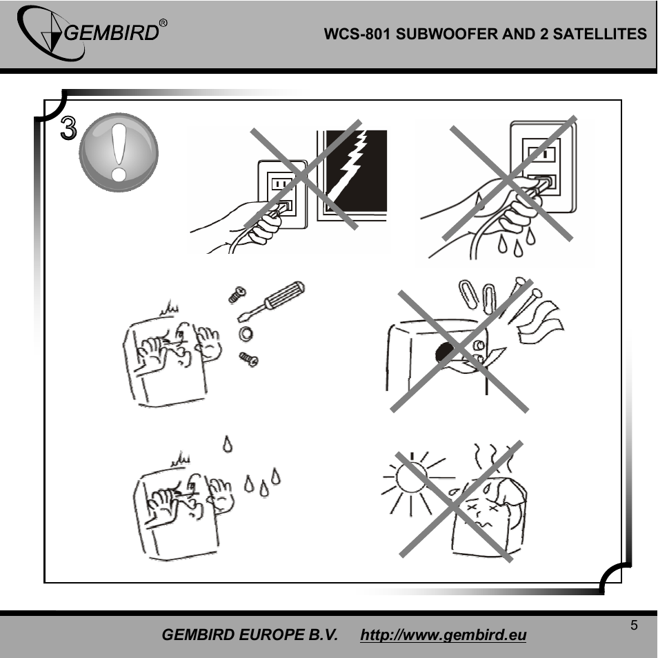 Gembird WCS-801 User Manual | Page 5 / 9