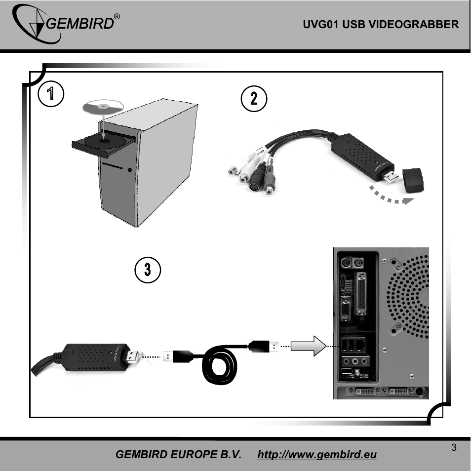 Gembird UVG01 User Manual | Page 3 / 12