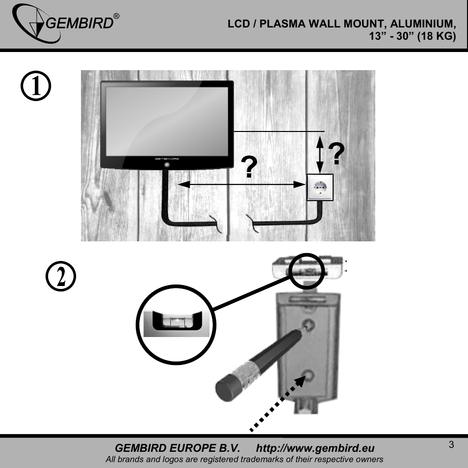 Gembird WM-002 User Manual | Page 3 / 11