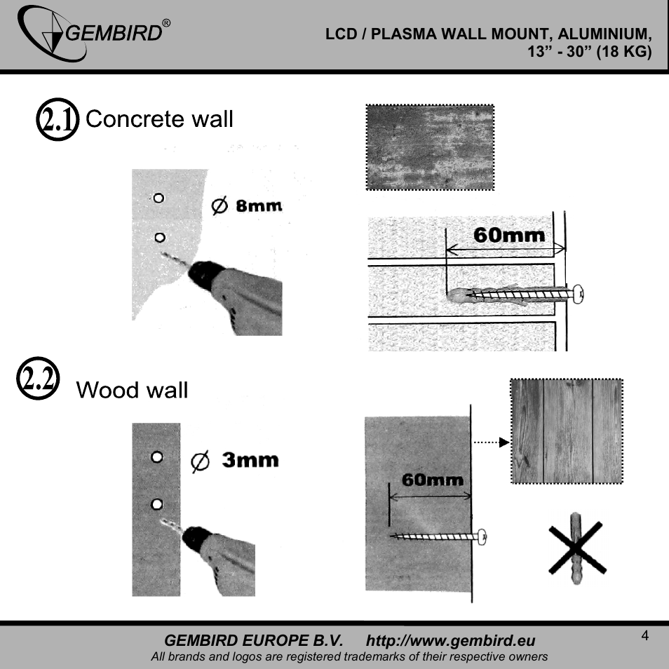 Gembird WM-002 User Manual | Page 4 / 11