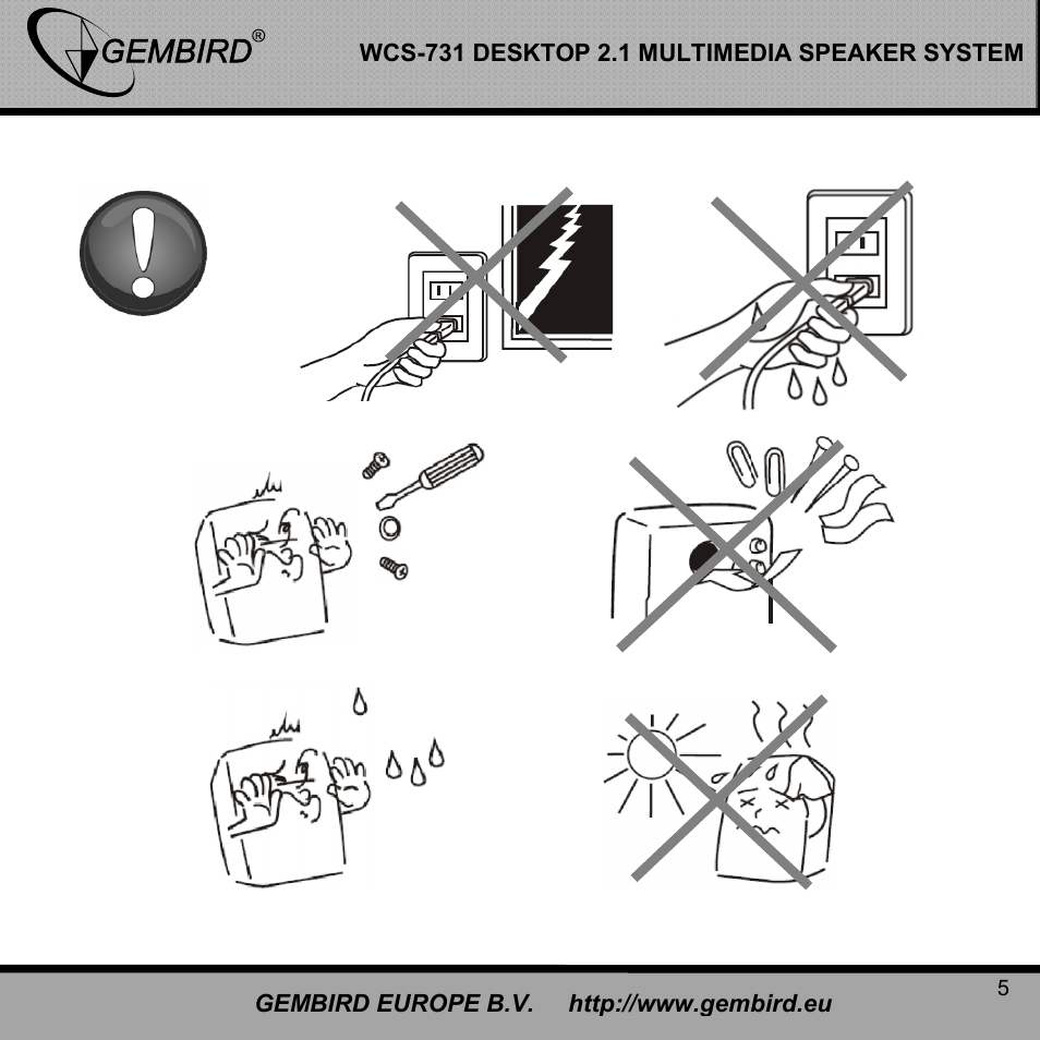 Gembird WCS-731 User Manual | Page 5 / 10