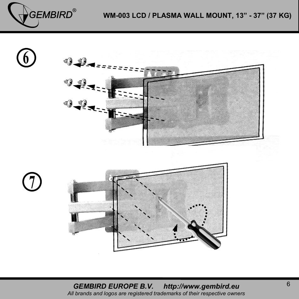 Gembird WM-003 User Manual | Page 6 / 11