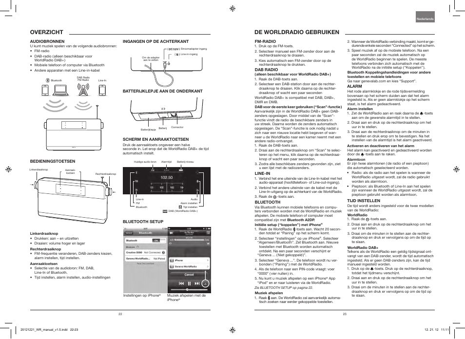 Geneva, Deworldradiogebruiken overzicht | Geneva Lab WorldRadio DAB+ User Manual | Page 13 / 40