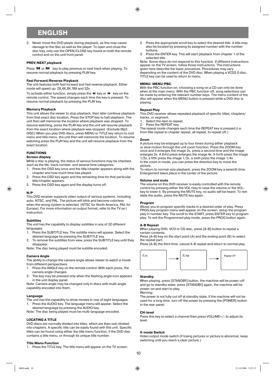 English | Vitek VT-4060 SR User Manual | Page 10 / 60