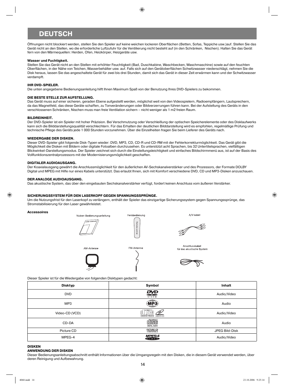 Deutsch | Vitek VT-4060 SR User Manual | Page 14 / 60