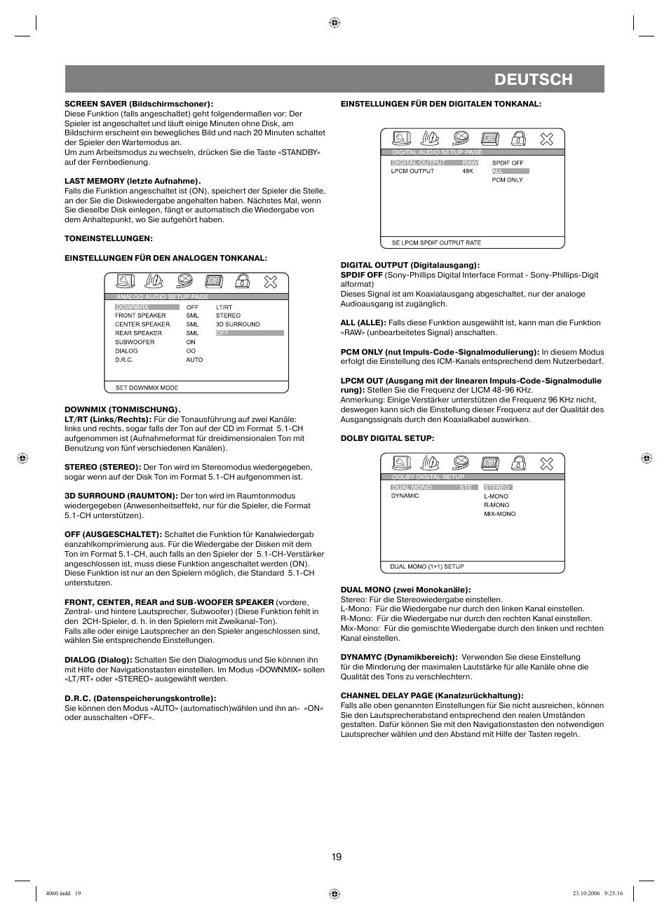 Deutsch | Vitek VT-4060 SR User Manual | Page 19 / 60