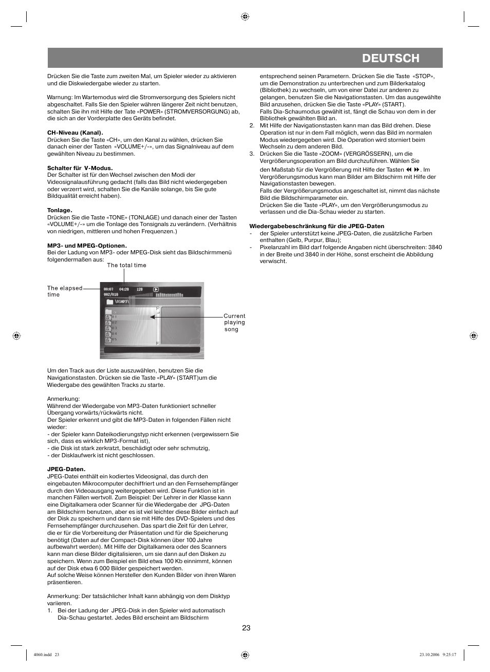 Deutsch | Vitek VT-4060 SR User Manual | Page 23 / 60