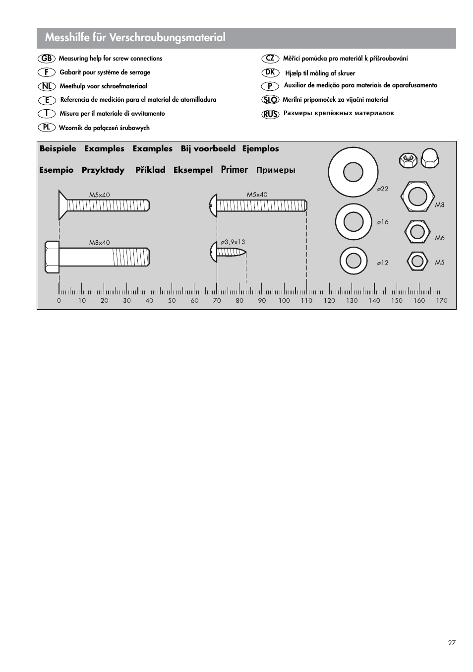 Messhilfe für verschraubungsmaterial, Primer | Kettler E7 (maintenance) User Manual | Page 5 / 22