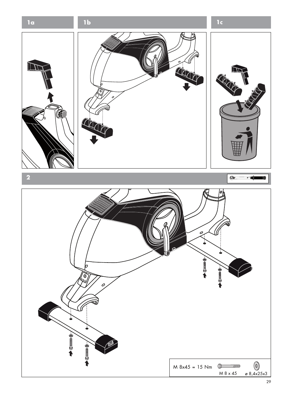 1a 1b | Kettler E7 (maintenance) User Manual | Page 7 / 22