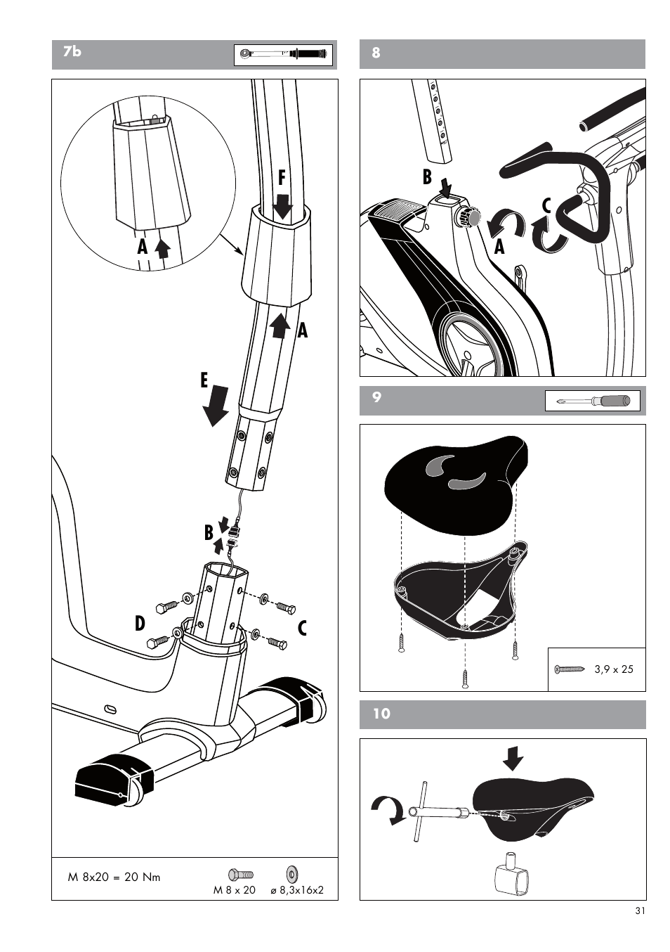 Ab c, De f, Ab c a | Kettler E7 (maintenance) User Manual | Page 9 / 22