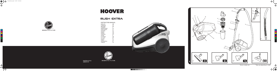 Hoover RUSH EXTRA TRE 420 019 User Manual | 71 pages