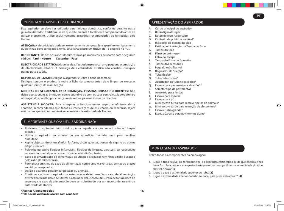 Hoover TELIOS PLUS TTE 2304 019 User Manual | Page 18 / 56