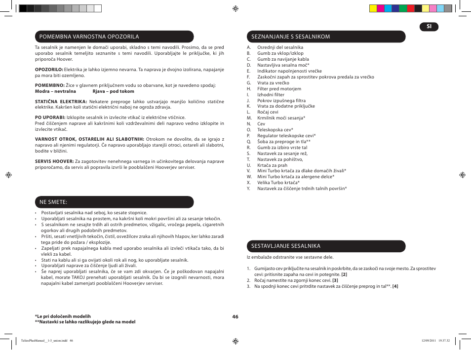 Hoover TELIOS PLUS TTE 2304 019 User Manual | Page 48 / 56